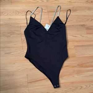 Forever 21 Black Top with Silver Straps